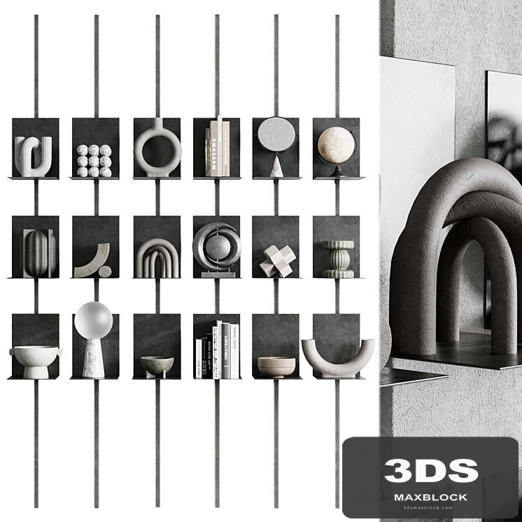 Metal Shelves Decorative With Book - metal Rack 05