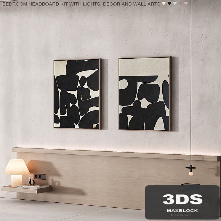 225 wall composition 08 bedroom headboard kit 03