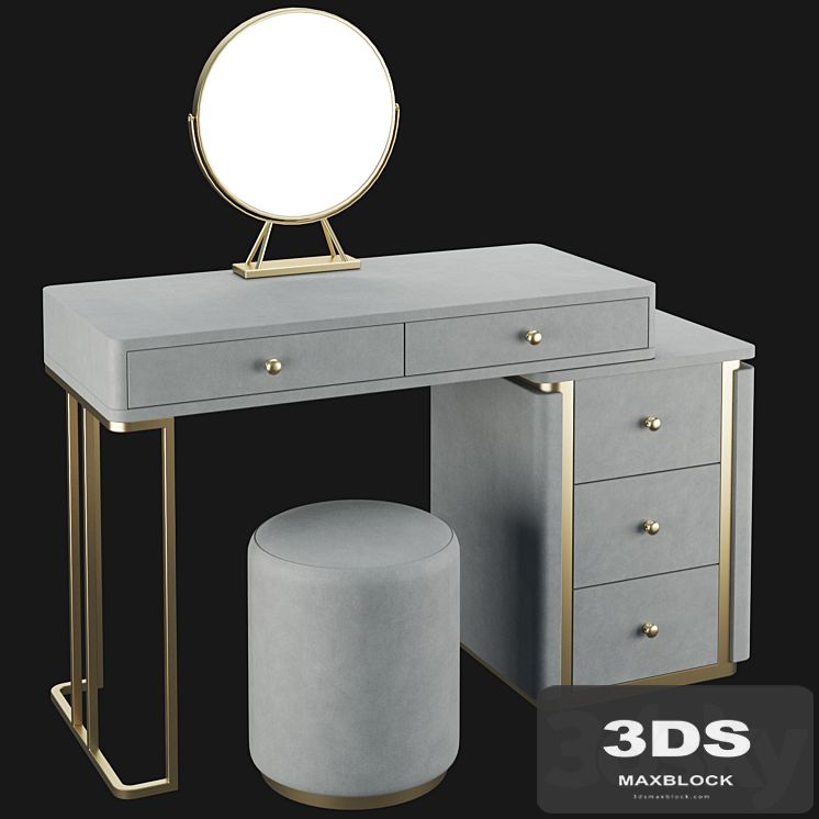 Homary Makeup Vanity Set Retracted