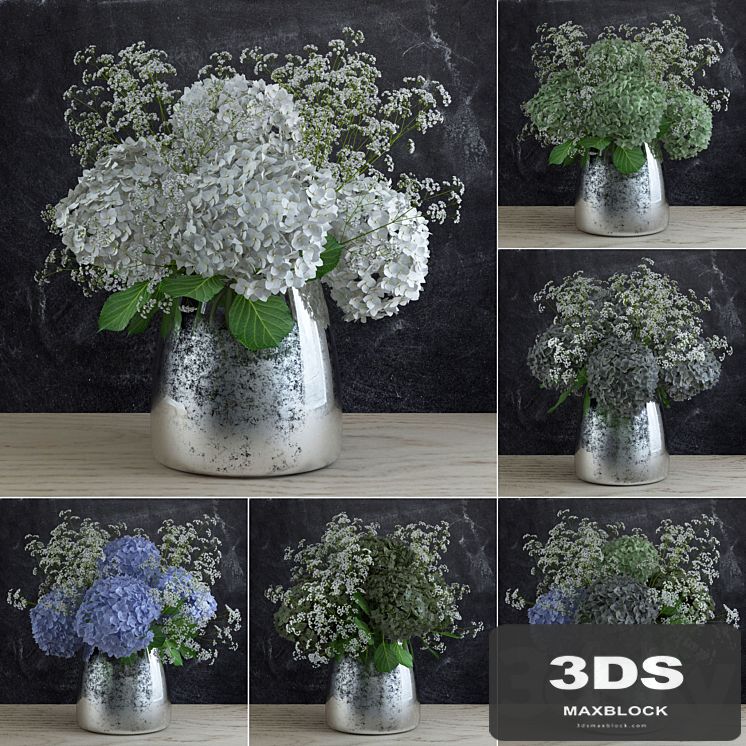 Bouquet of Gypsophila with Hyndrangeas