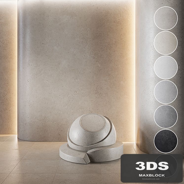 decorative plaster | Concrete set (seamless) | 05