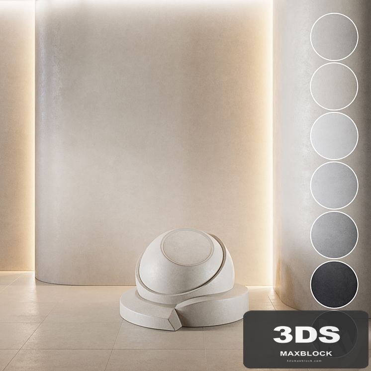 decorative plaster | Concrete set (seamless) | 07