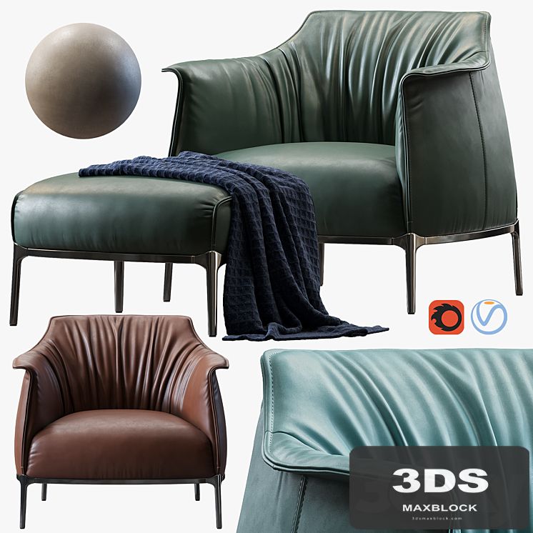 Armchair Archibald by Poltrona Frau