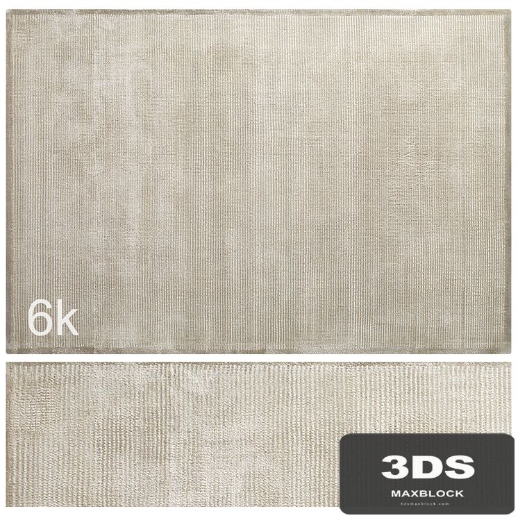 Carpet set 24 - Beige Wool Rug / 6K