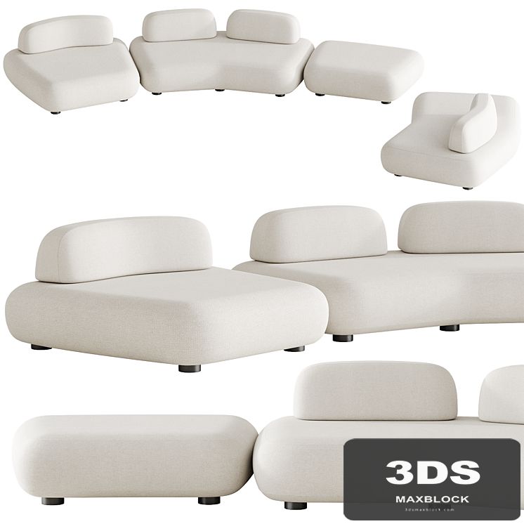 Art nova Curve sofa module 1