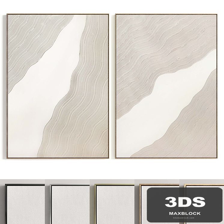Plaster Two Photo Frames T-346