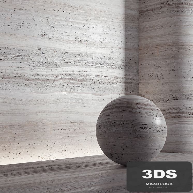 Stone material, travertine. 21, pbr, seamless