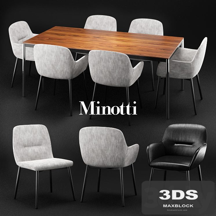Minotti Flavin chair &amp; Jorn table