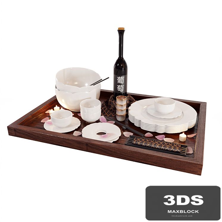 Serving Japanese dishes