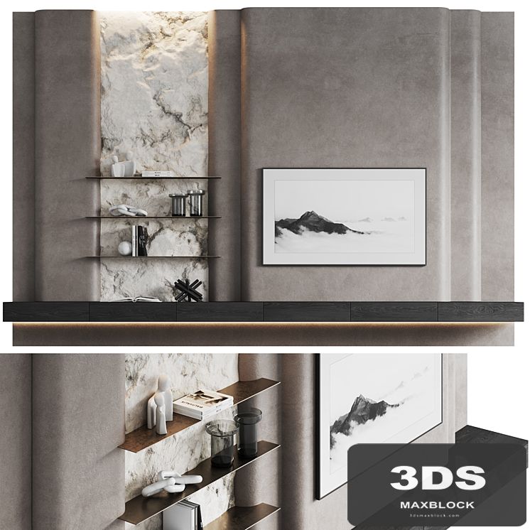 Monolithic TV wall