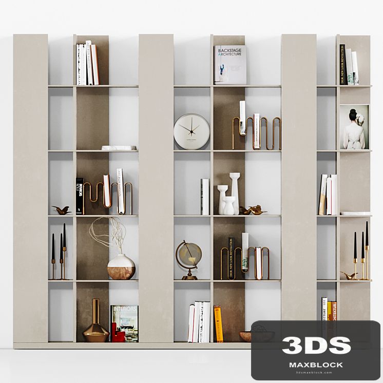 modern bookshelf 01