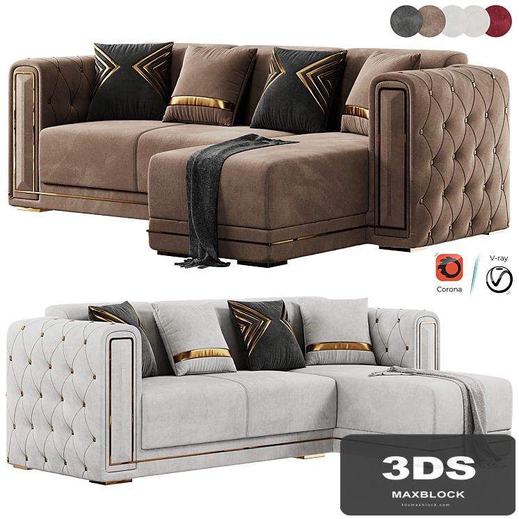 Modern Corner Beige Sectional Sofa