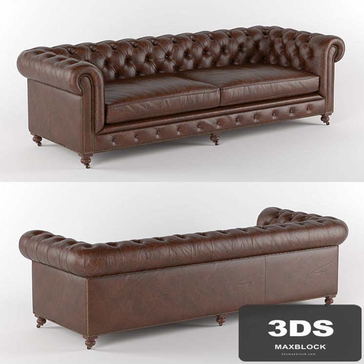 Kensington Leather Sofa Restoration Hardware