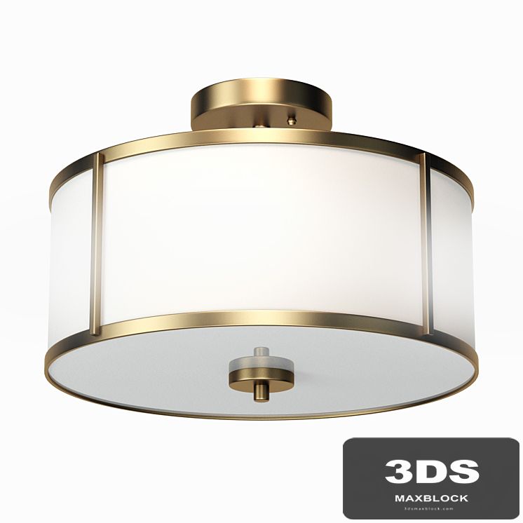 Aaru Fabric Semi Flush Mount MK5