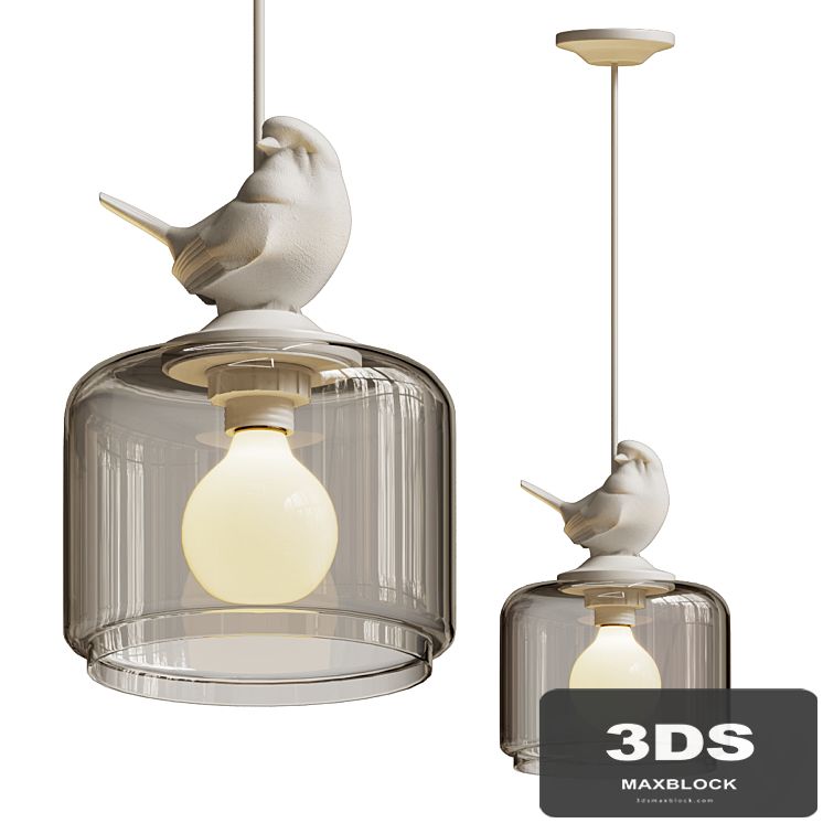 Hanging lamp provence bird pendant