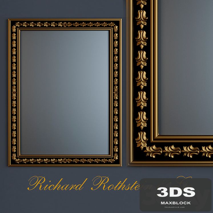 Black and Gold Traditional Mirror