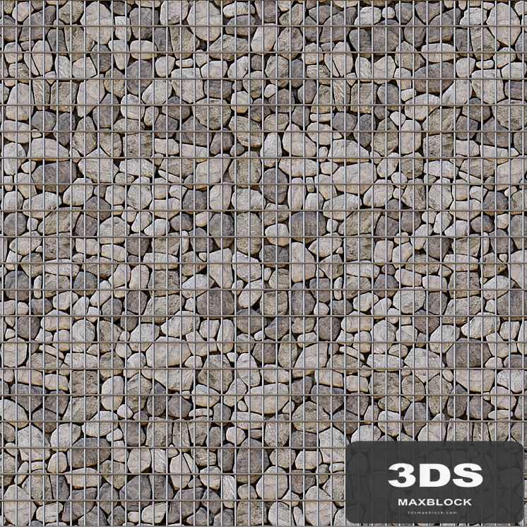 Stone gabion seamless texture