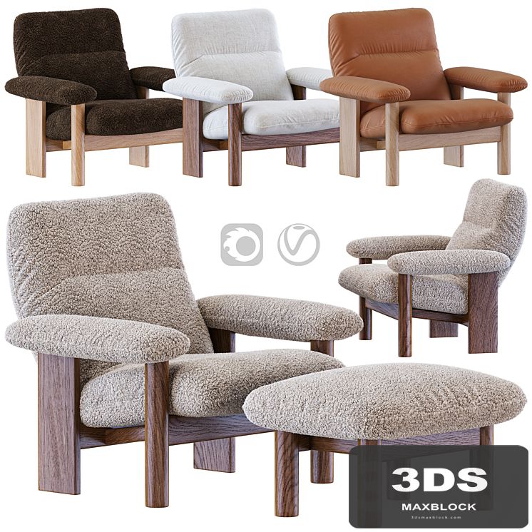brasilia armchair and ottoman