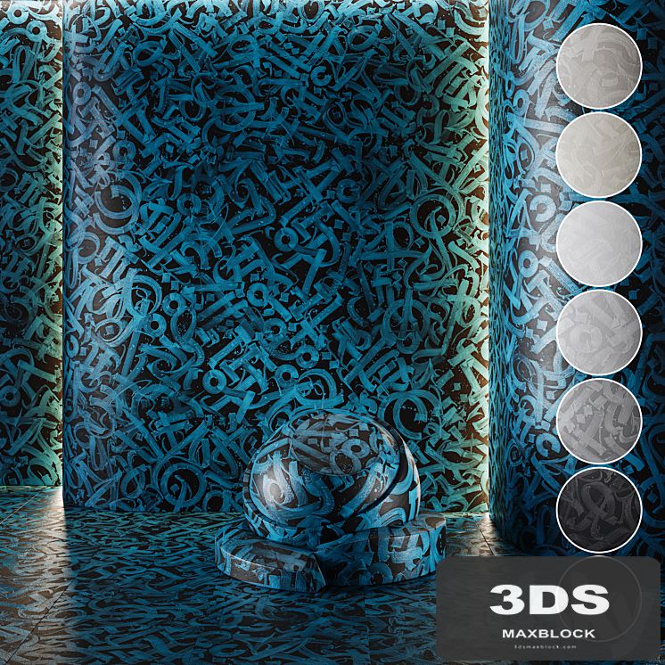 decorative plaster | Concrete set (seamless) | 22