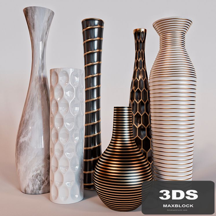Set of modern vases