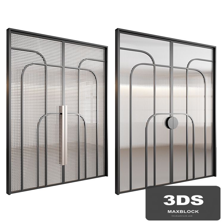 Embossed glass doors №2