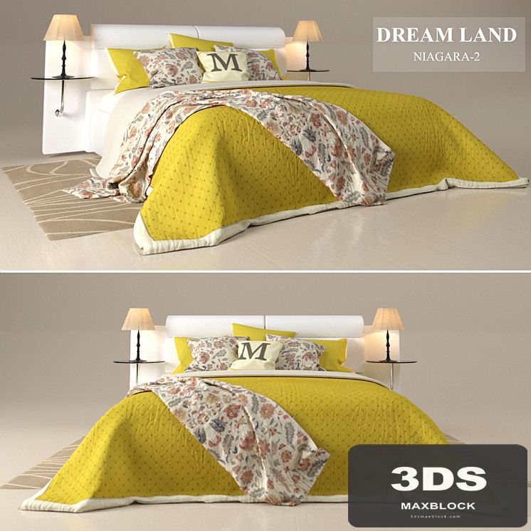 Bed "DreamLand_Niagara-2" with the author's bedding