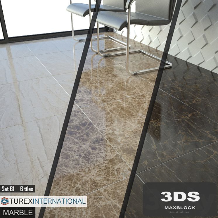 TUREX INTERNATIONAL Marble Tiles Set 61