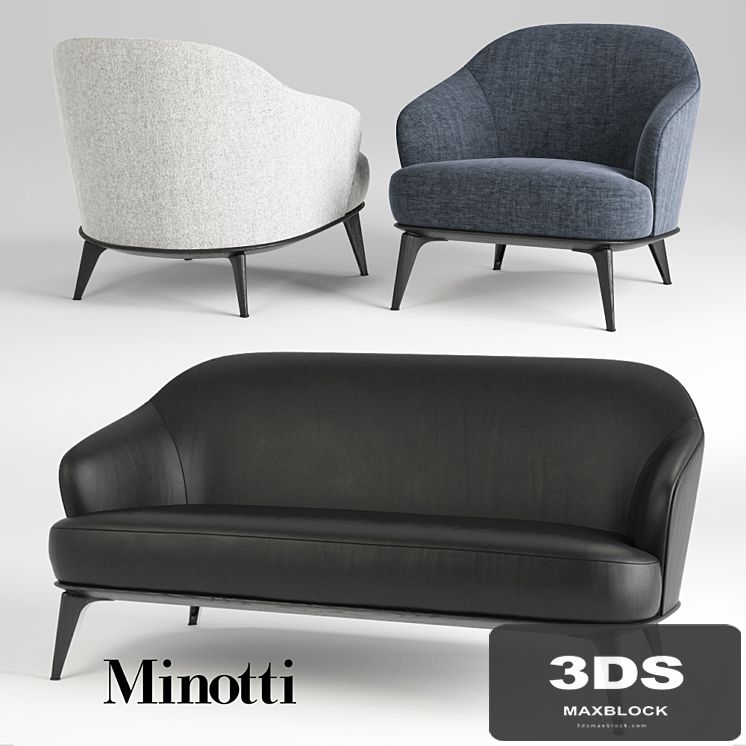 Sofa and chair minotti leslie