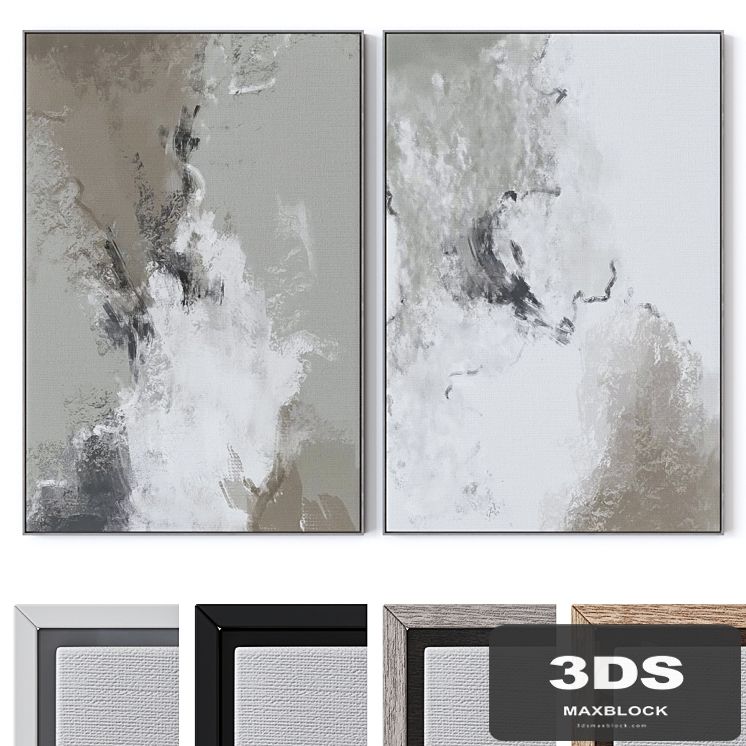 Set of large wall paintings 2392