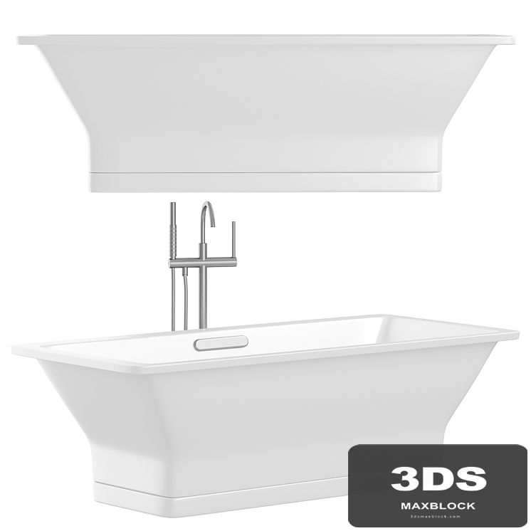 Kohler 67" x 31.5" Freestanding Soaking Tub with Center Drain from the Reve