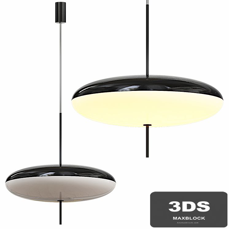 Gino Sarfatti Model No. 2065 Ceiling Light in Black and White