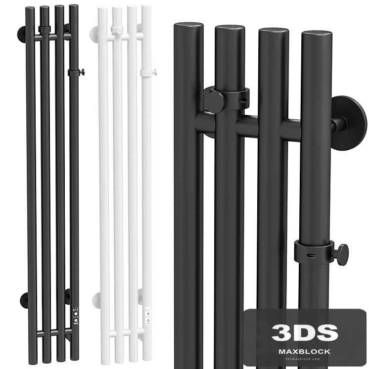 Electric towel warmer EWRIKA Penelope V 120x15, white, black