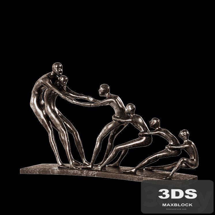 WAYFAIR bronze statuette Tug of War