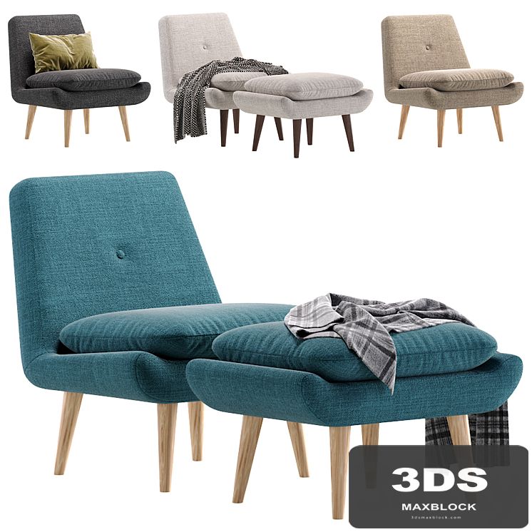 Armchair Vincey Soft Ocean divan.ru/Кресло Винси диван.ру