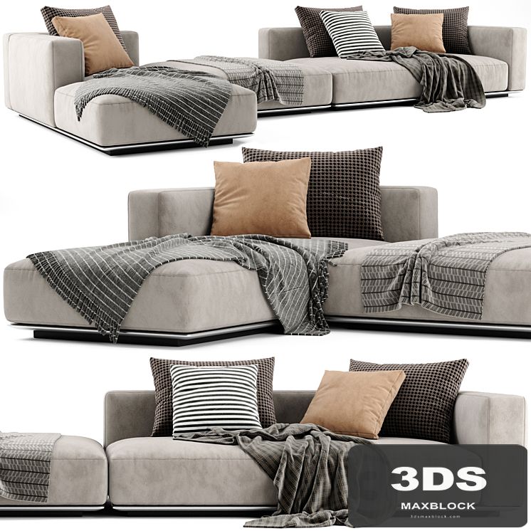 Flexform Grandemare Chaise Longue Sofa 02