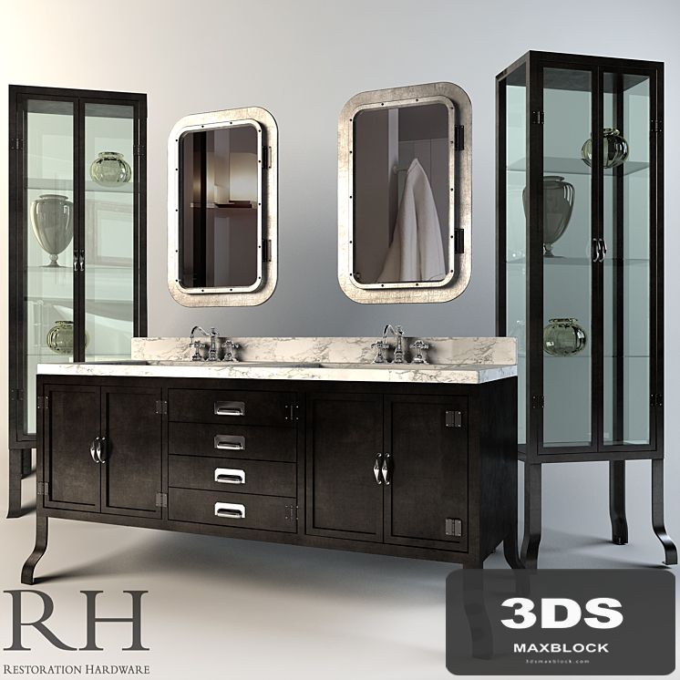 Restoration Hardware Pharmacy Collection Black