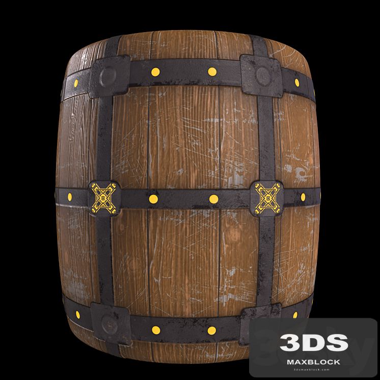 Wood Materials 20- Barrel Wood panel, Seamless, Pbr, 4k