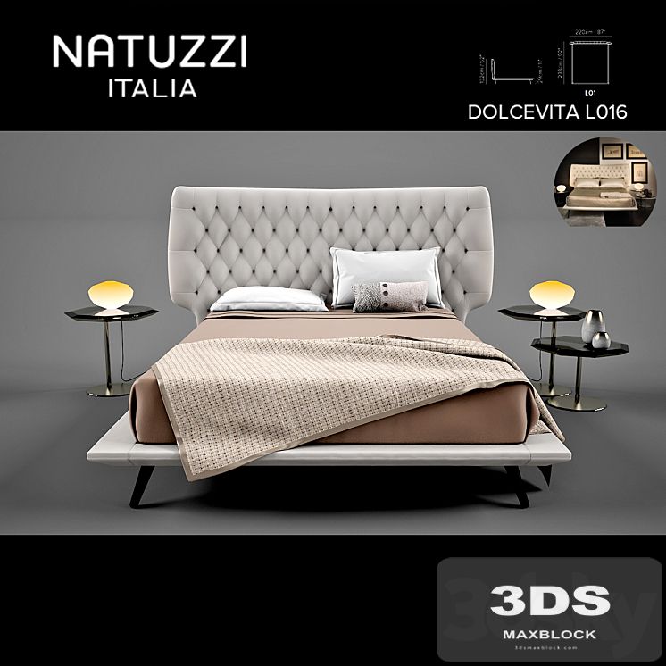 NATUZZI Dolcevita Bed L01
