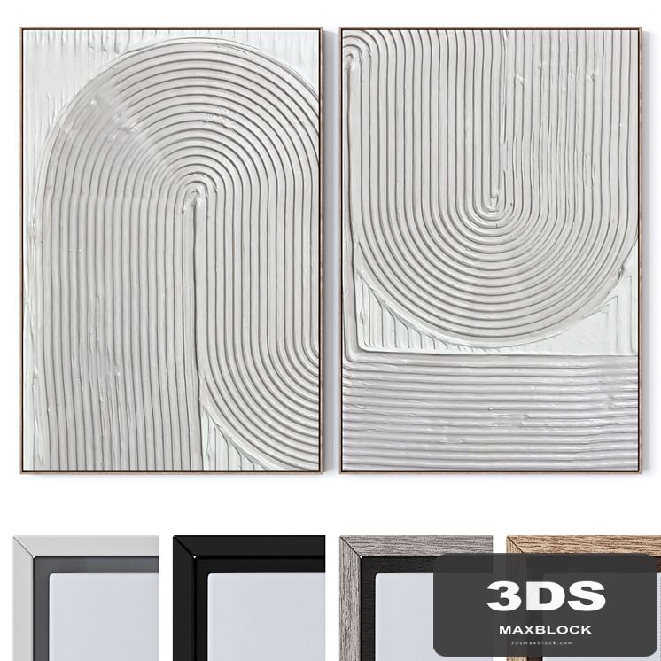 Set of large wall paintings 2420