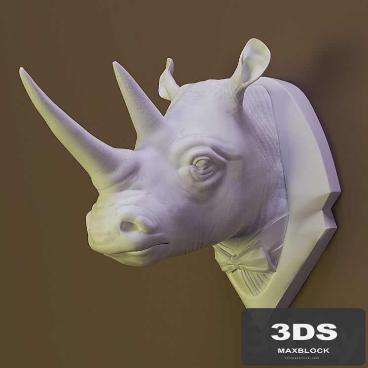 Decorative head rhino