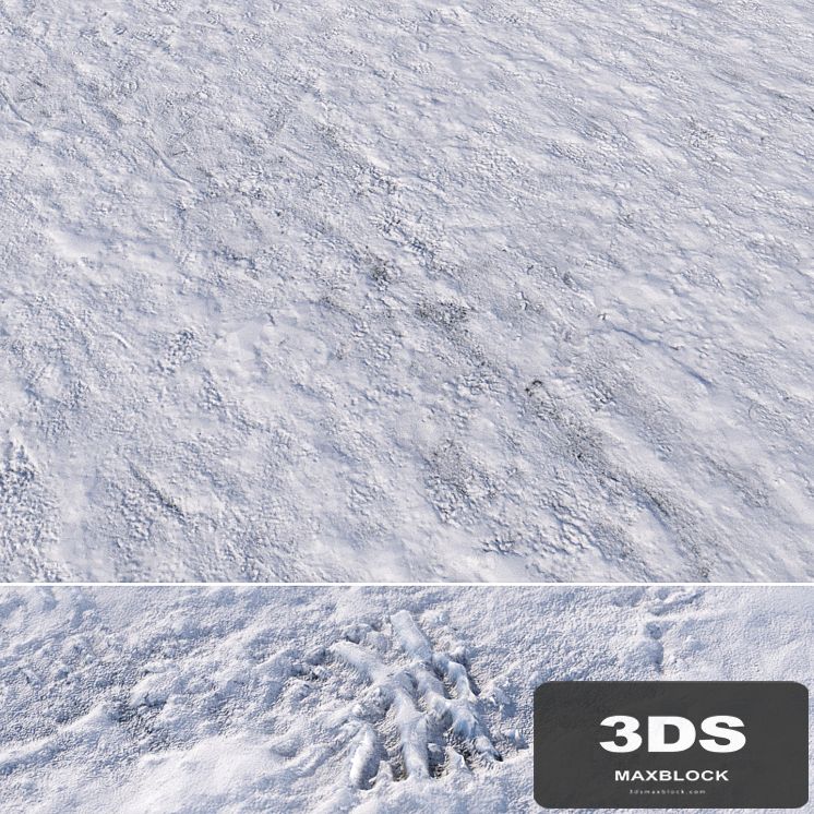 8k seamless snow square material 03