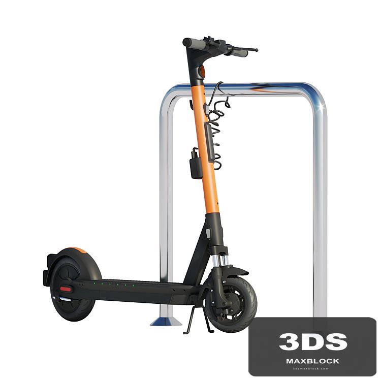 Ninebot MAX Pro electric scooter with parking column (kicksharing)