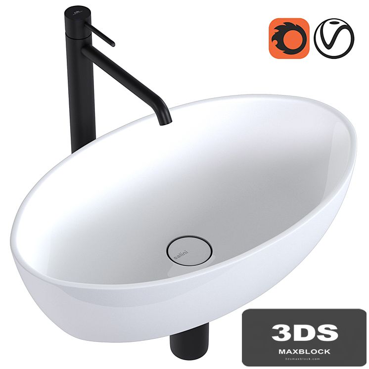 Sink Salini Alda 01 & faucet Noken Round by Porcelanosa