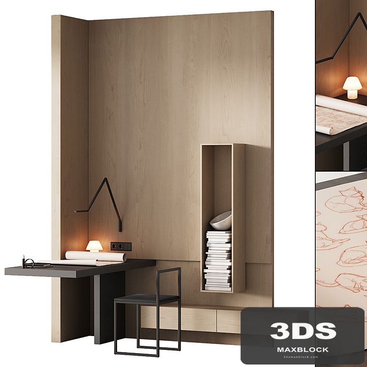 243 office furniture 08 workplace 04 minimal angle zone with cat drawing 01