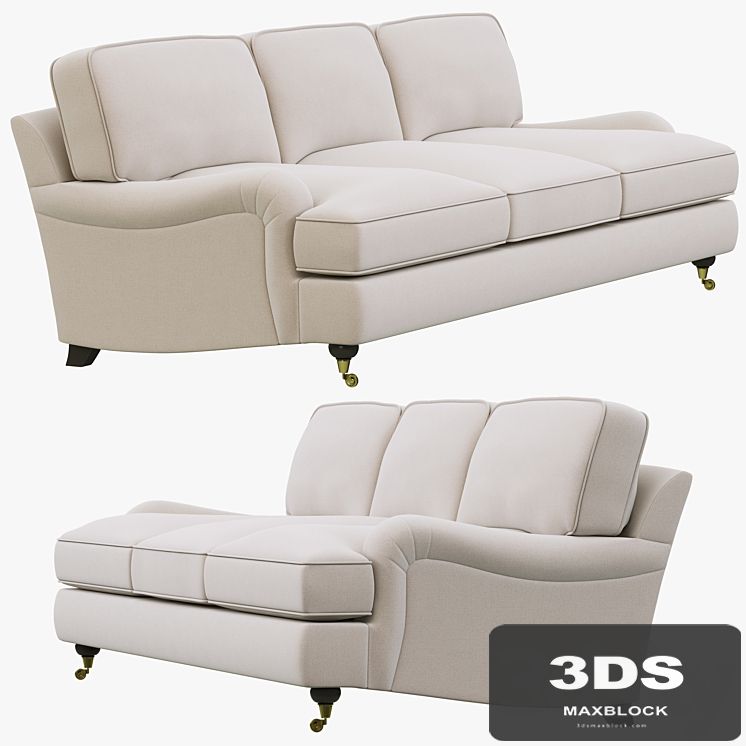 Restoration Hardware English Roll Arm Upholstered Sofa