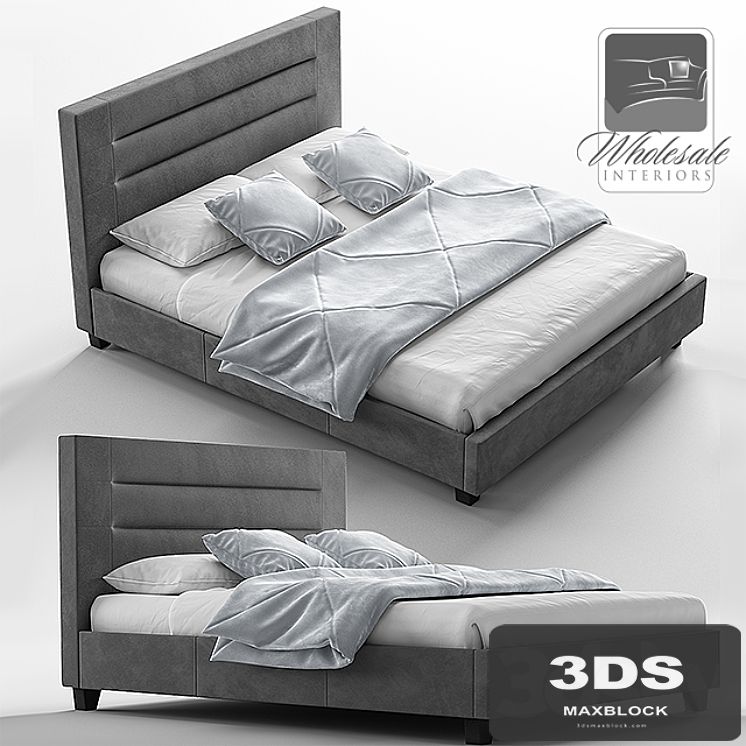 Baxton Studio Hillary Upholstered Platform Bed