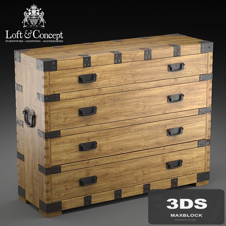 CHEST VINTAGE ANTIQUE OAK