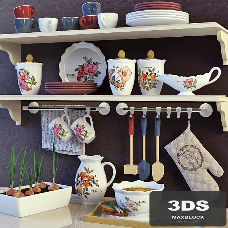 A set of kitchen