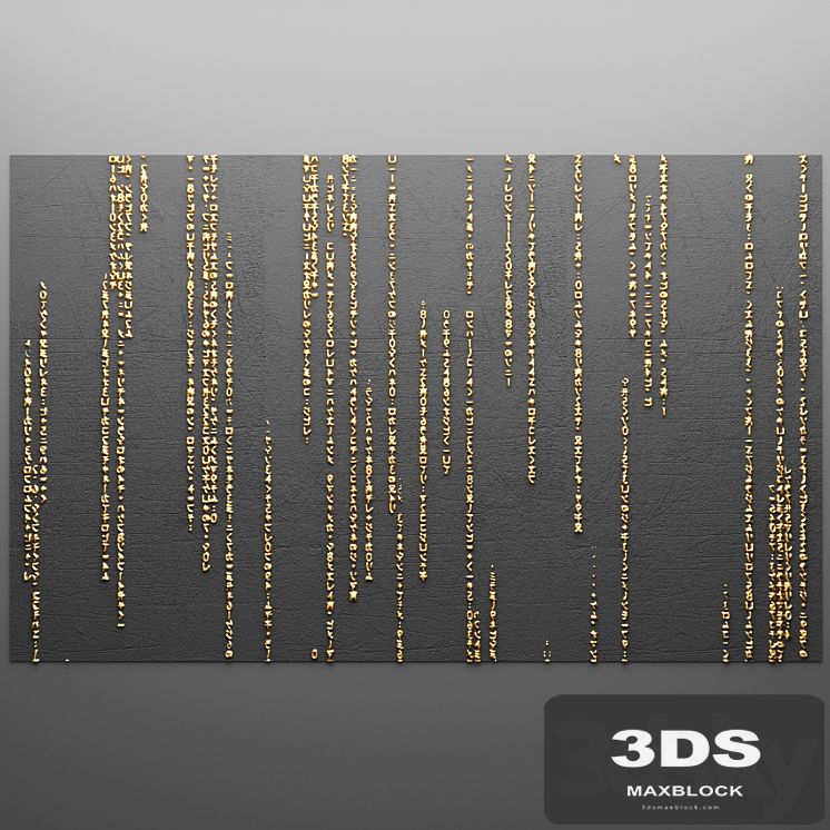Decor for wall. Panel. 3D