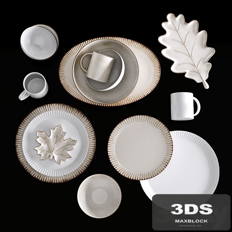 Ridge Textured Stoneware Dinnerware Collection